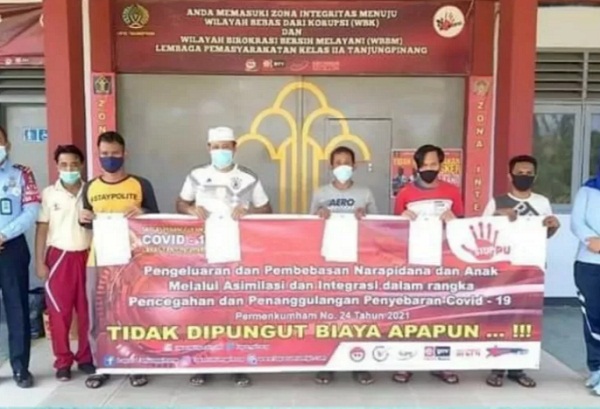 Lima WBP Lapas Kelas IIA Tanjungpinang dapat asimilasi di rumah,